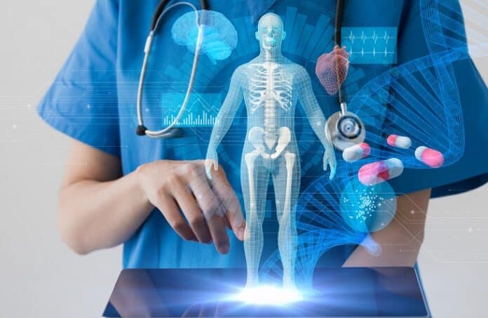 algoritmen - zorgverlener met AI-pictogrammen