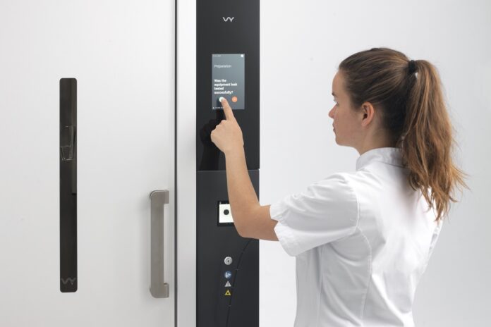 Bediening van het apparaat D60 voor desinfecteren van TEE-probes