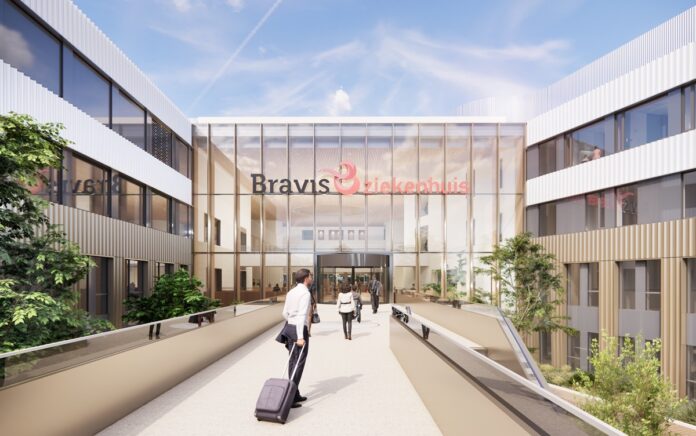 De entree van het nieuwe Bravis Ziekenhuis | Impressie: Team aan de Schie